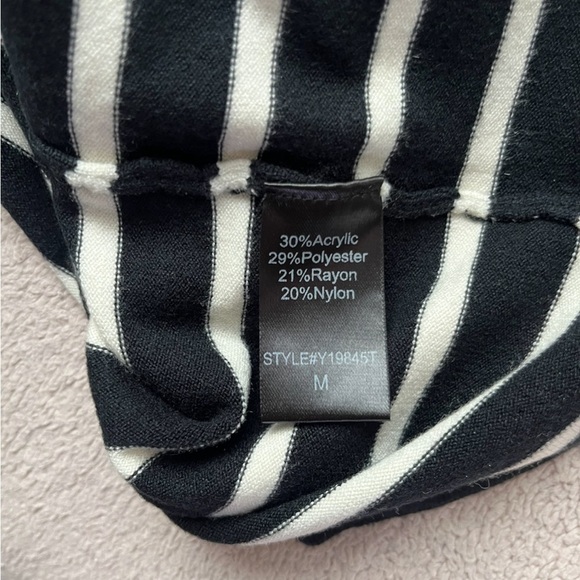 Tuckernuck Pomander Place Striped Durand Turtleneck Dress-Black/White-Women’s M - Picture 10 of 14